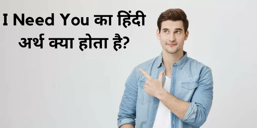 I need You Meaning in Hindi